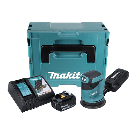 Makita DBO 180 RF1J Akku Exzenterschleifer 18 V 125 mm + 1x Akku 3,0 Ah + Ladegerät + Makpac - Toolbrothers