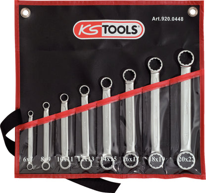 KS TOOLS ULTIMATEplus Doppel-Ringschlüssel-Satz, gerade, 8-tlg ( 920.0448 ) - Toolbrothers