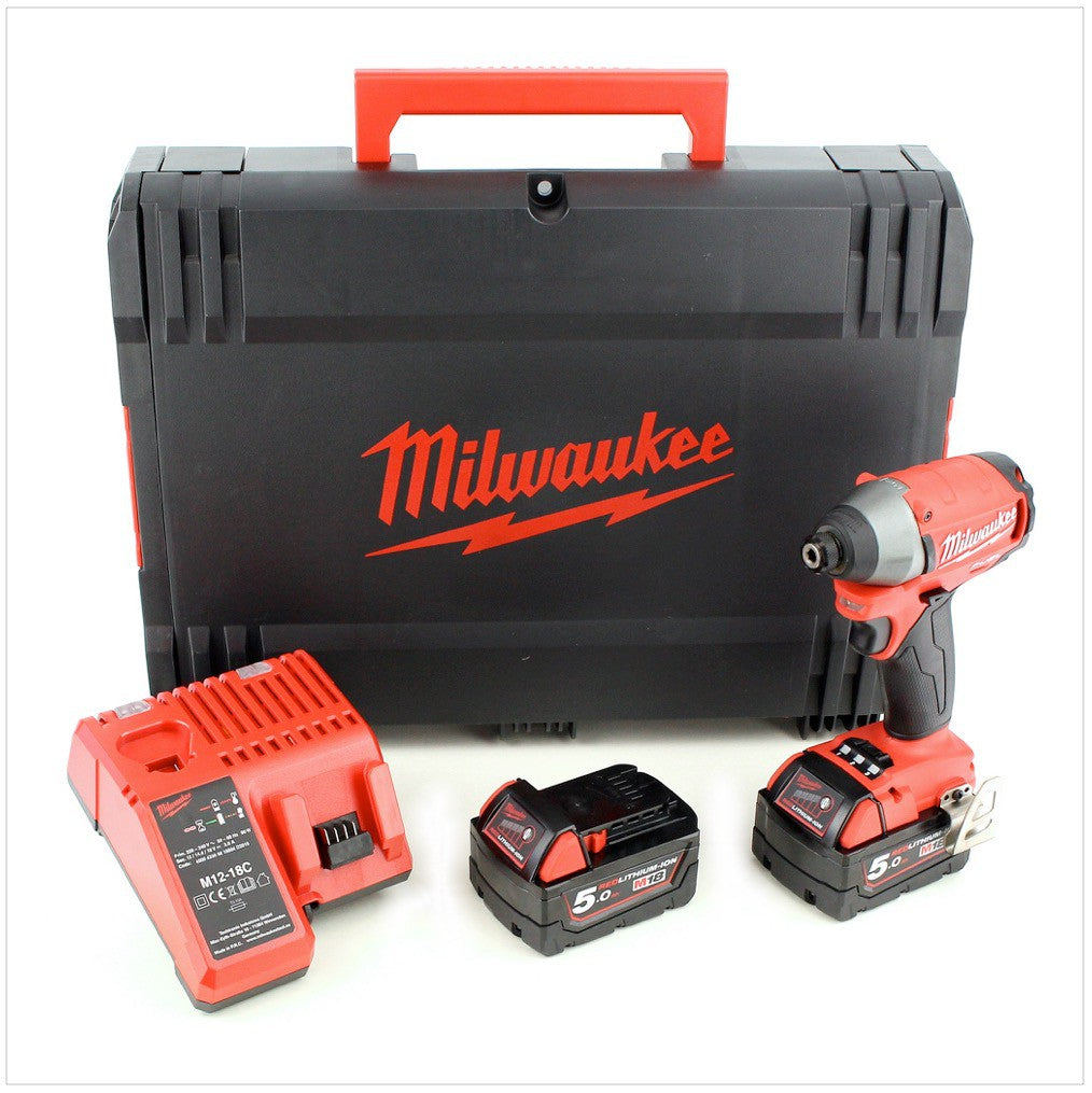 Milwaukee M18 CID 502 X 18 V Akku Schlagschrauber mit 2x 5 Ah Akku, Lader, Koffer - Toolbrothers