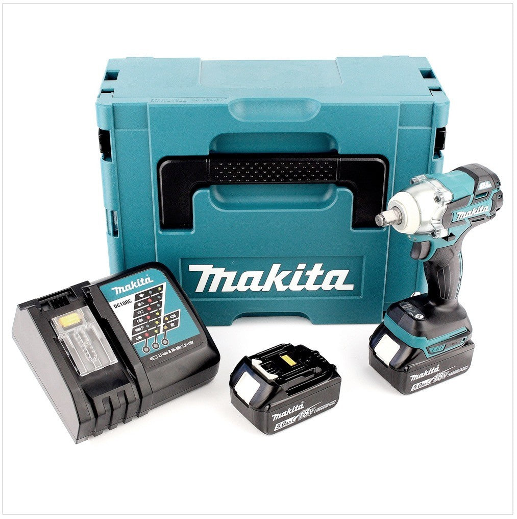 Makita DTW 281 RTJ 18 V Akku Schlagschrauber im Makpac inkl. 2x 5 Ah Akku und Ladegerät - Toolbrothers