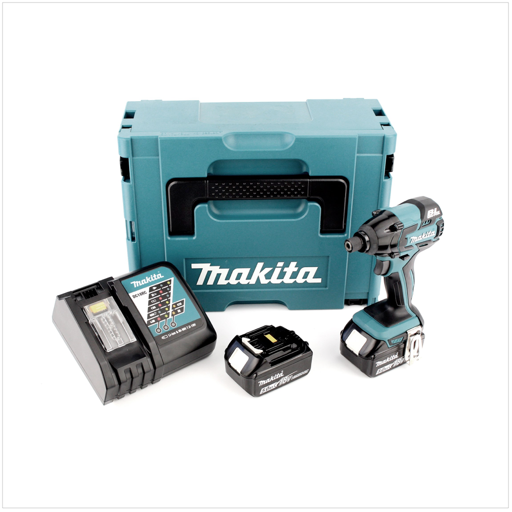 Makita DTD 129 RTJ 18 V Li-ion Akku Schlagschrauber mit 2x 5 Ah Akkus und Lader im Makpac 2 - Toolbrothers