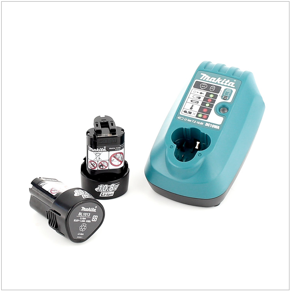 Makita HS 300 DWJ 10,8V 85 mm Li-ion Akku Handkreissäge im Makpac mit 2 x 1,3 Ah Akku, Ladegerät - Toolbrothers