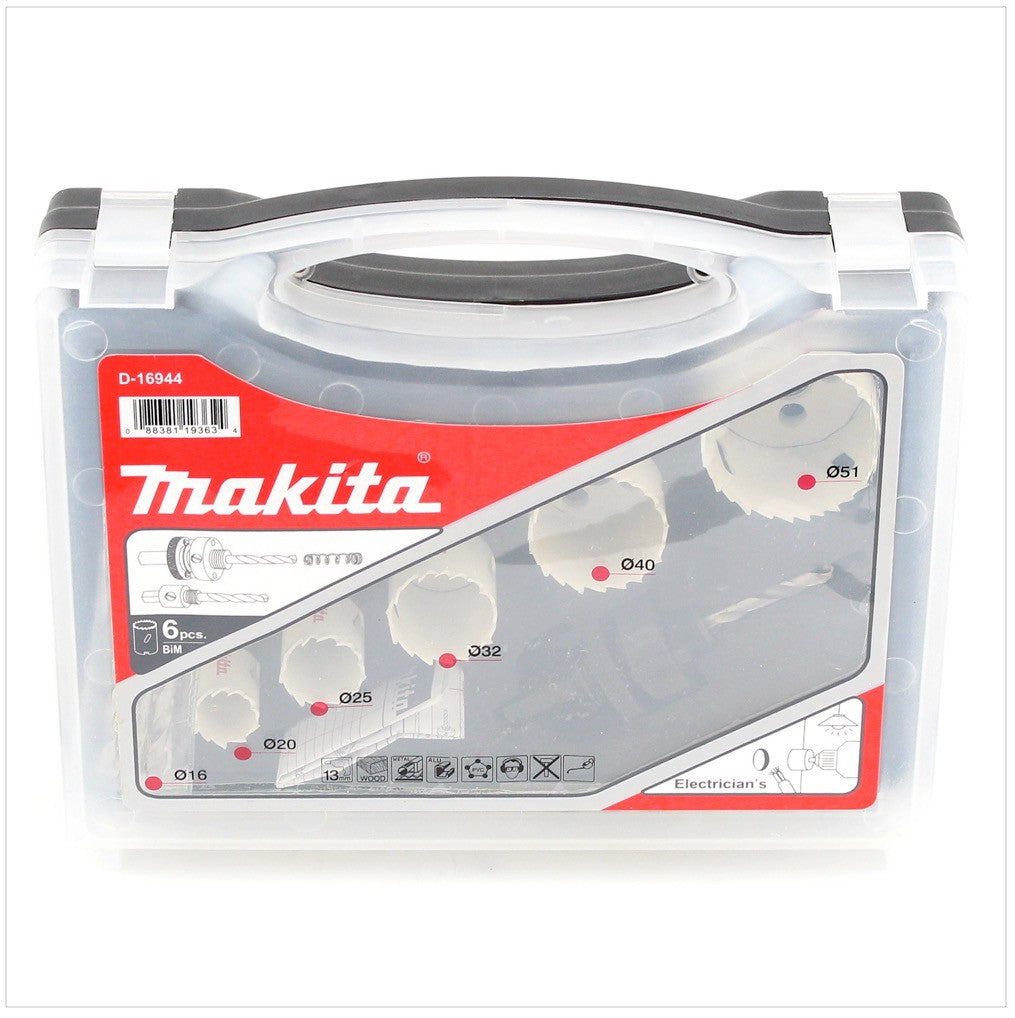 Makita 6 tlg. Electrician's Lochsägen Koffer Set D-16944 - Toolbrothers