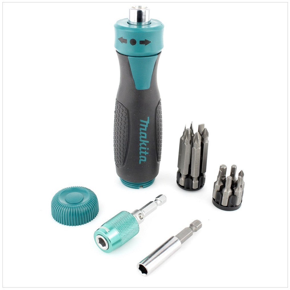 Makita P-90071 13 in 1 Ratschen Schraubendreher mit verschiedenen Bits im Griff - Toolbrothers