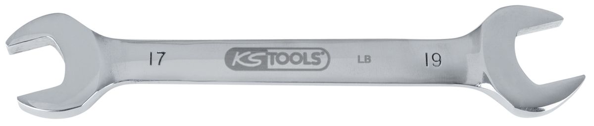 Llave fija doble KS Tools, acero inoxidable, 9 piezas, acodada, inoxidable  y resistente a los ácidos