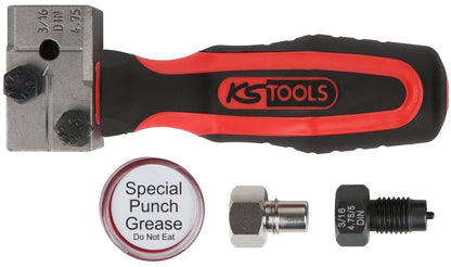 KS TOOLS FLAREFIXeco 4,75 mm Universal-Bremsleitungs-Bördelgerät-Satz, 4-tlg ( 122.1215 ) - Toolbrothers