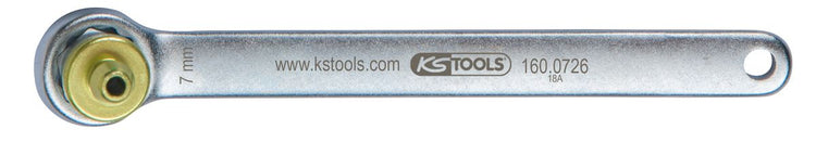 KS TOOLS Bremsen-Entlüftungsschlüssel, extra kurz, 7 mm, grün ( 160.0726 ) - Toolbrothers