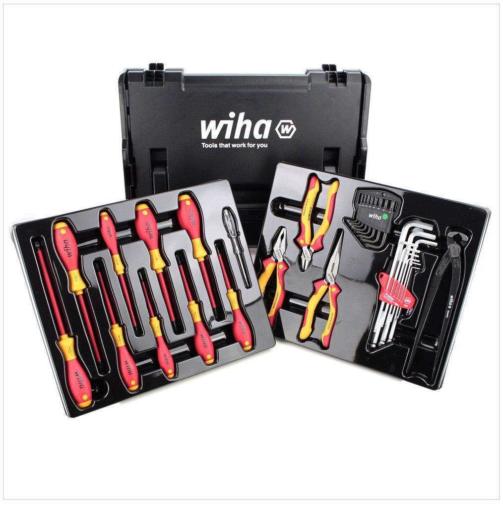 Wiha Elektriker Werkzeug Set 31 tlg. in Bosch L-Boxx 102 schwarz ( 16054381CT ) - Toolbrothers