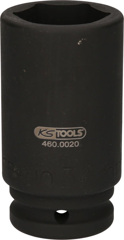 KS TOOLS 3/4" Achsmuttern-Schlüssel, 6-kant, lang, 34mm ( 460.0020 ) - Toolbrothers