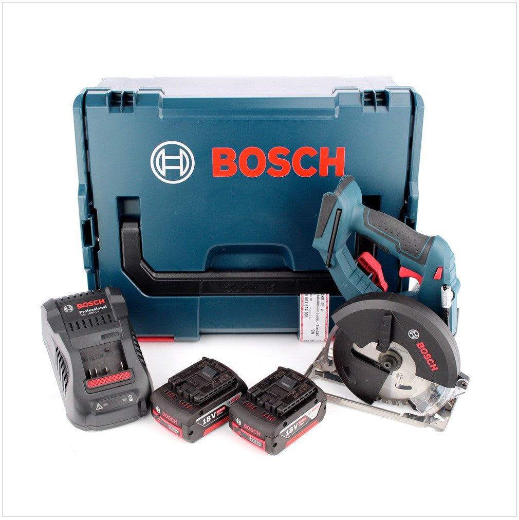 Bosch GKM 18 V-LI Professional Akku Metall Kreissäge 136 mm in L-Boxx + 2x 6,0 Ah Akku + Schnellladegerät - Toolbrothers