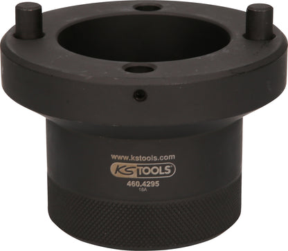 KS TOOLS Clé pour écrous d'axe 1/2" à 2 goupilles pour Fuso, Ø 100 mm ( 460.4295 )