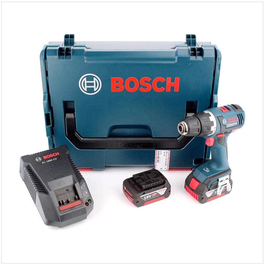 Bosch GSR 18 V-EC Professional Akku-Bohrschrauber in L-Boxx mit Schnellladegerät und 2x GBA 6 Ah Akku - Toolbrothers