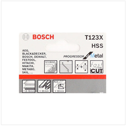 Bosch T 123 XF Stichsägeblatt Progressor for Metal 5 Stk. 100 mm ( 2608638473 ) - Toolbrothers