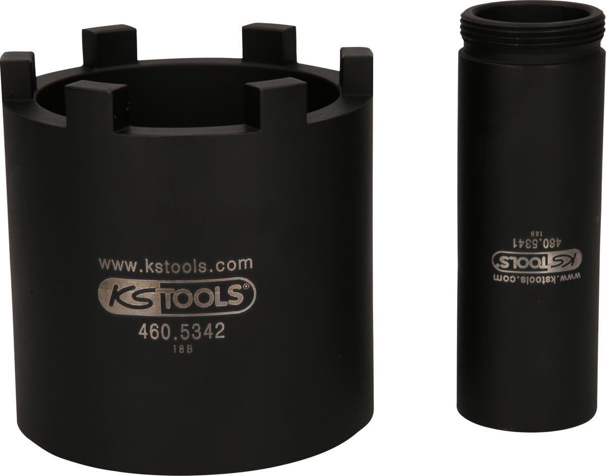 KS TOOLS Nutmuttern-Schlüssel-Satz mit Führungsrohr für MAN, Ø 76,5 mm , 2-tlg ( 460.5340 ) - Toolbrothers