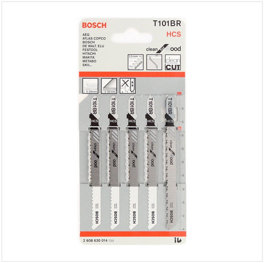 Bosch T 101 BR Stichsägeblätter Clean for Wood 5 Stk. 100 mm ( 2608630014 ) - Toolbrothers