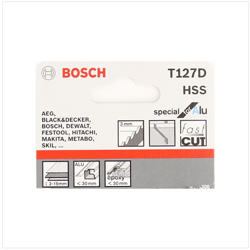 Bosch T 127 D Stichsägeblätter Special for Alu 5 Stk. 100 mm ( 2608631017 ) - Toolbrothers