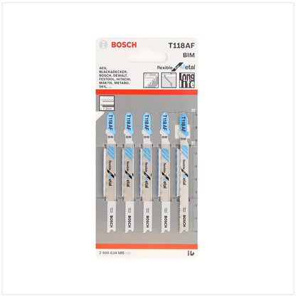 Bosch T 118 AF Stichsägeblätter Flexible for Metal 5 Stk. 92 mm ( 2608634505 ) - Toolbrothers