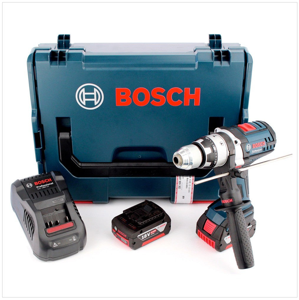 Bosch GSB 18 VE-2-Li 18 V Li-Ion Professional Akku Schlagbohrschrauber in Bosch L-Boxx mit Schnellladegerät und 2x GBA 6 Ah Akku - Toolbrothers