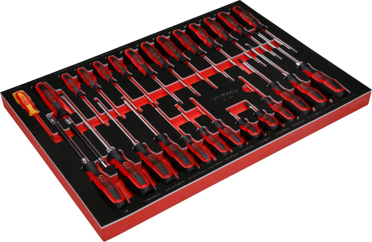 KS TOOLS Schraubendreher-Satz in Schaumstoffeinlage, 27-tlg ( 811.0027 ) - Toolbrothers