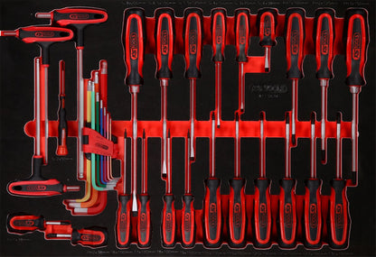 KS TOOLS Schraubendreher-Satz in Schaumstoffeinlage, 34-tlg ( 811.0034 )