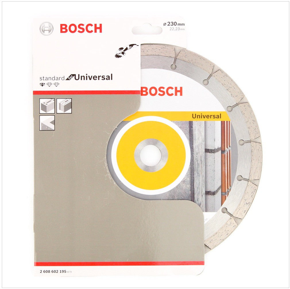 Bosch Standard Universal Diamant Trennscheibe 230 mm 3 Stk. ( 3x 2608615065 ) Beton Aufnahme 22,23 mm