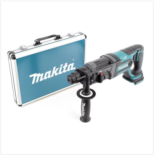 Makita DHR 241 18 V Li-ion Akku Bohrhammer mit SDS-Plus Aufnahme Solo + Makita D-42444 SDS-Plus Bohrer Meißel Set 17 tlg. im Alu Koffer - Toolbrothers