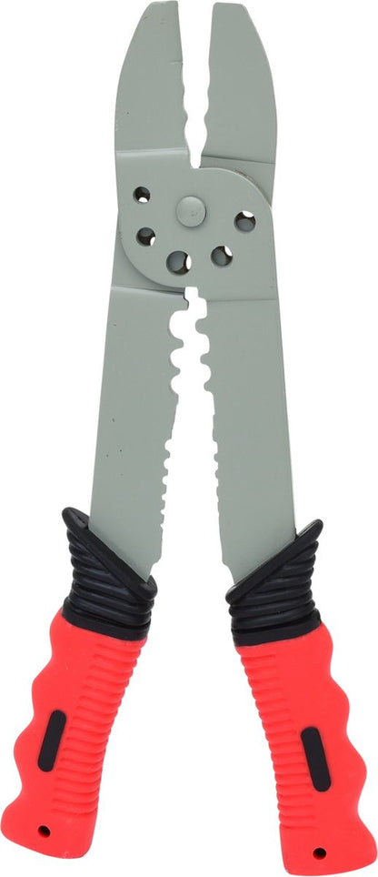 KS TOOLS Multifunktions-Crimpzange für isolierte und unisolierte Kabelschuhe, 220mm ( 115.1231 ) - Toolbrothers