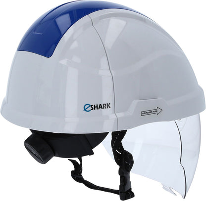 Casque de sécurité de travail KS TOOLS avec protection faciale, bleu ( 117.0135 )