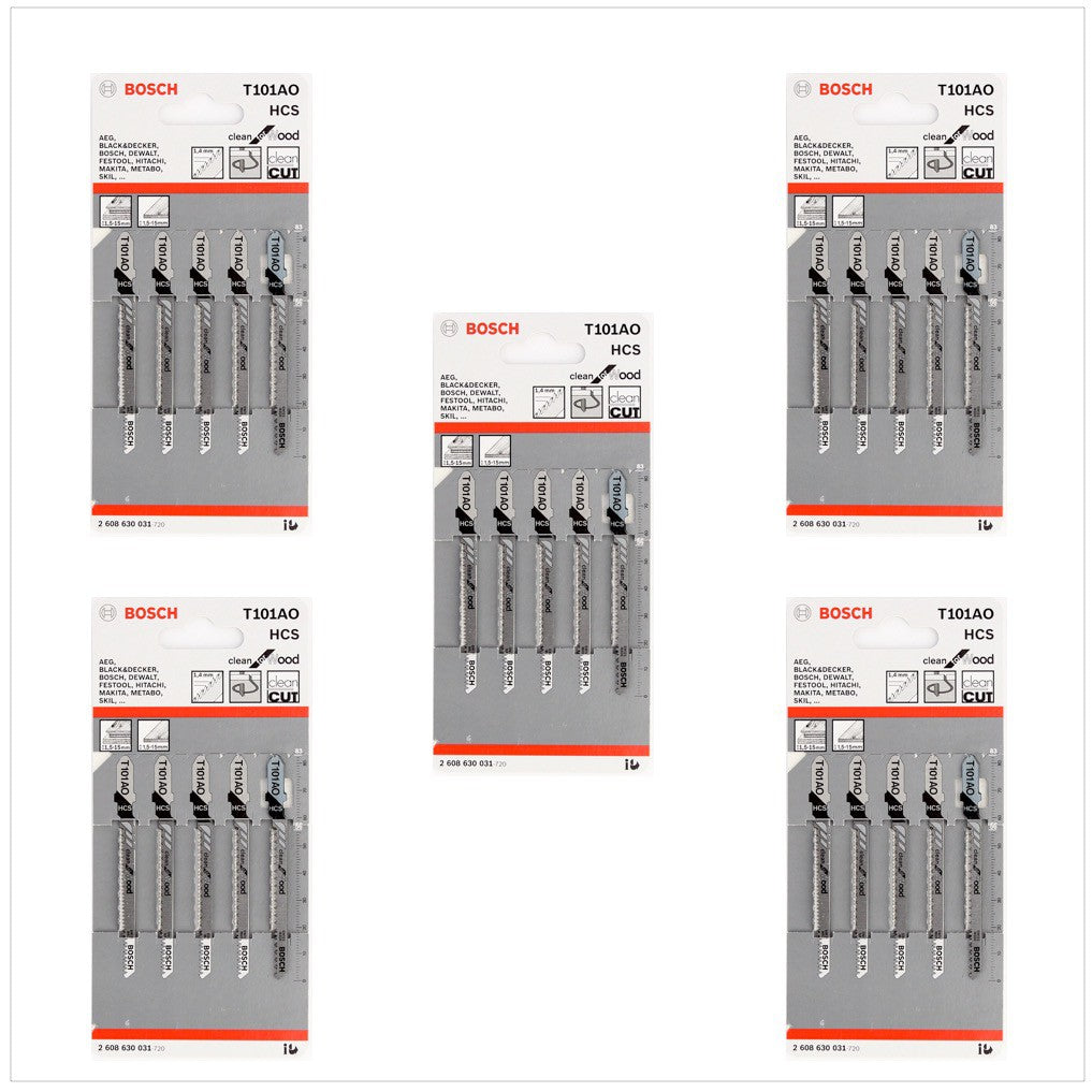 Bosch T 101 AO Stichsägeblätter Clean for Wood 25 Stk. 83 mm ( 2608630031 ) - Toolbrothers