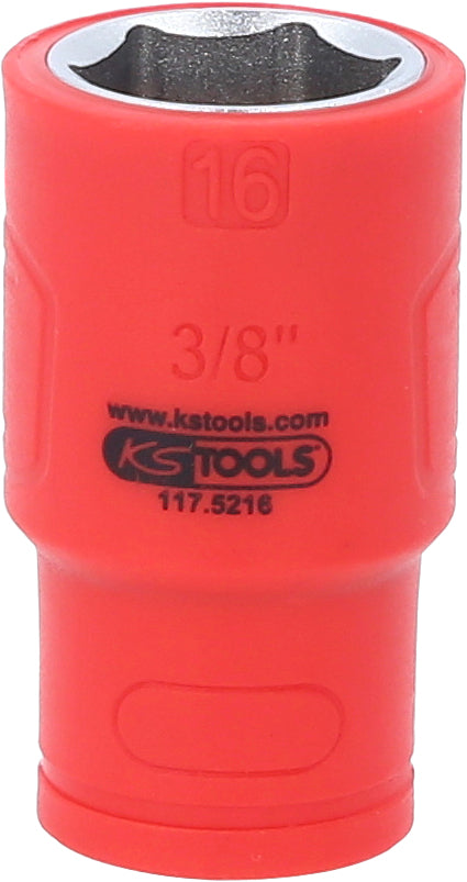 KS TOOLS 3/8" Isolierte Stecknuss, 16mm ( 117.5216 ) - Toolbrothers