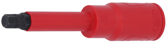 KS TOOLS 1/2" Bit-Stecknuss mit Schutzisolierung für Innensechskant-Schrauben, lang, 4mm ( 117.5704 ) - Toolbrothers