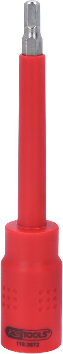 KS TOOLS 3/8" Isolierte Bit-Stecknuss Innensechskant, 5mm, 122mm lang ( 118.3872 ) - Toolbrothers