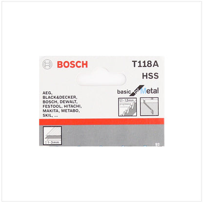 Bosch T 118 A Stichsägeblätter Basic for Metal 25 Stk. 92 mm ( 2608631013 ) - Toolbrothers