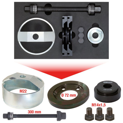 KS TOOLS Kompakt-Radnaben-Werkzeug-Satz, 9-tlg ( 150.2145 ) - Toolbrothers