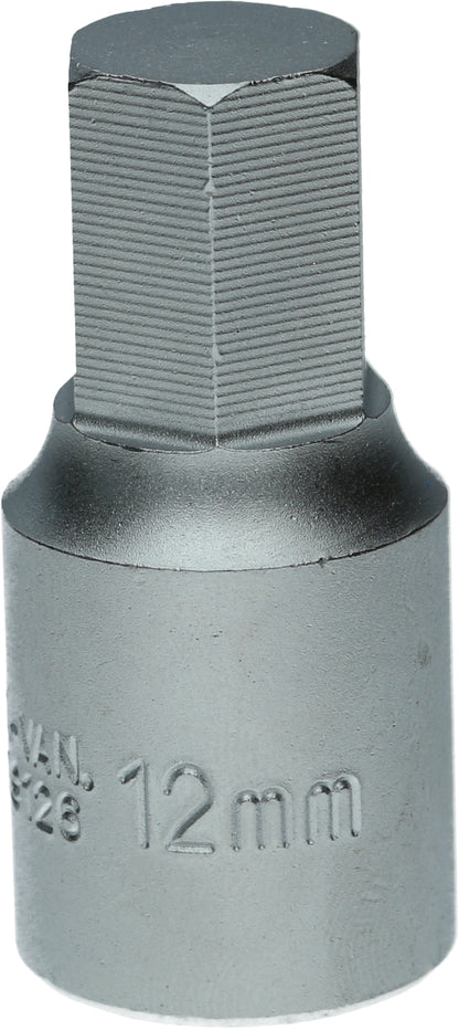 KS TOOLS Douille pour embout de service d'huile 3/8" pour vis à six pans creux, 12 mm (150.9126)