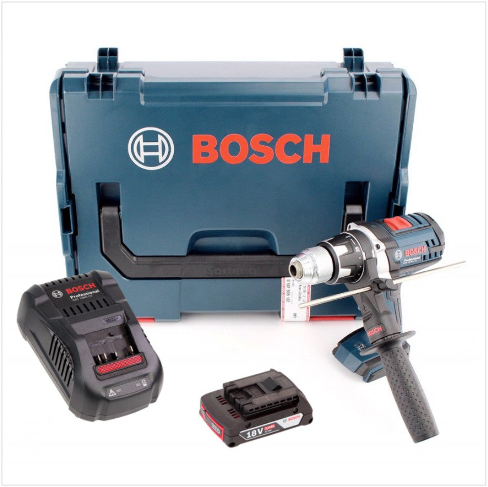 Bosch GSR 18 VE-2-LI Professional Akku Bohrschrauber in L-Boxx mit Ladegerät GAL 1880 und 1x GBA 2 Ah Akku - Toolbrothers