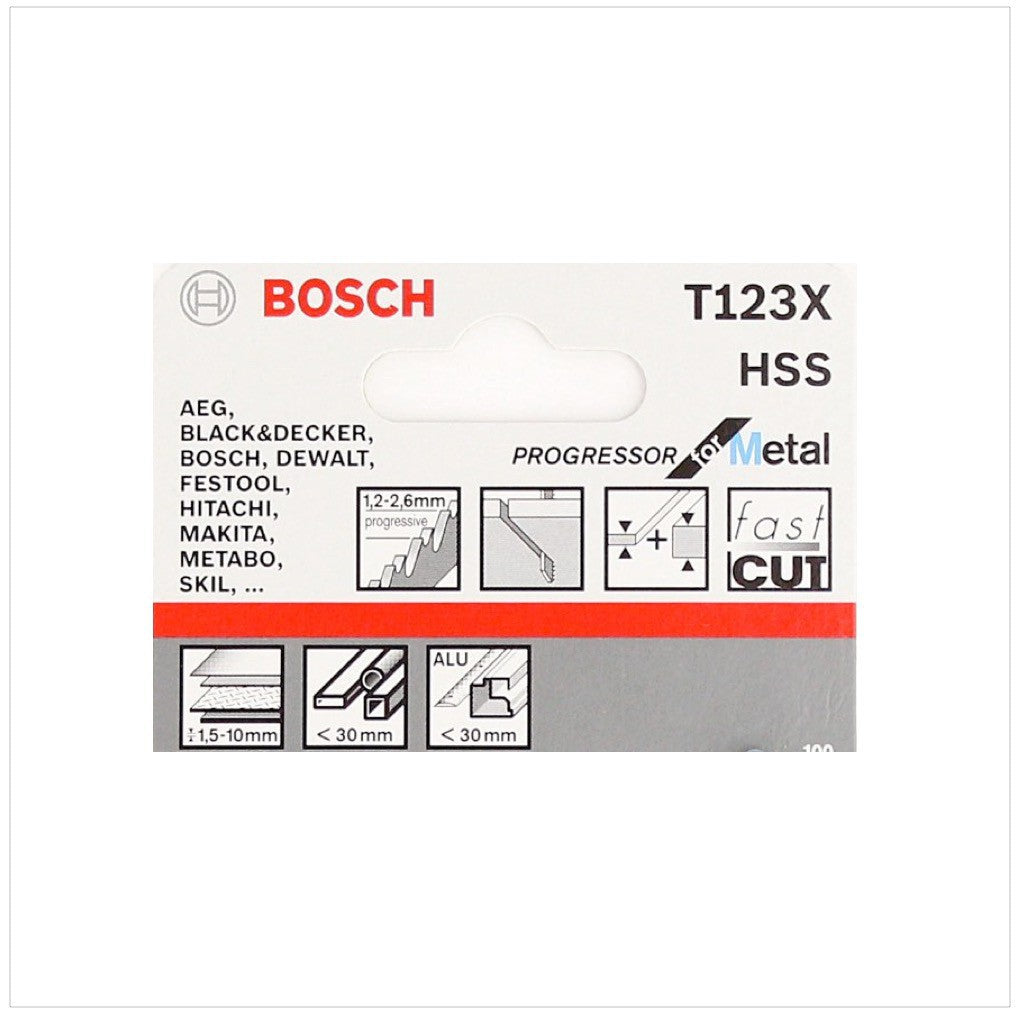 Bosch T 123 X Stichsägeblätter Progressor for Metal 25 Stk. 100 mm ( 2608638473 ) - Toolbrothers