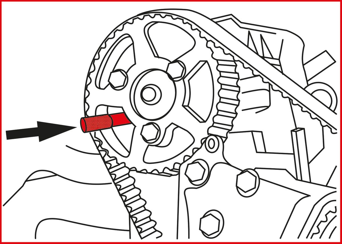 KS TOOLS Motoreinstell-Werkzeug-Satz für Fiat / GM / Opel / PSA / Renault, 4-tlg ( 400.1775 )