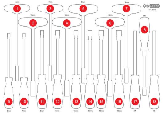 KS TOOLS Insert en mousse vide pour 811.2018 (811.2018-97)