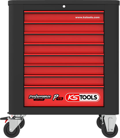 KS TOOLS Performanceplus set de dessertes d'atelier P15 avec 180 outils pour 4 tiroirs (815.4180)