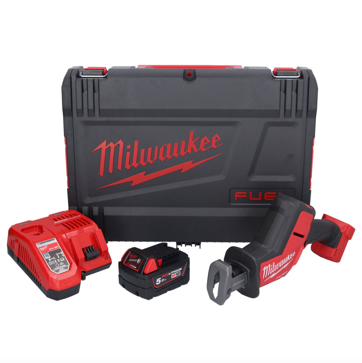 Milwaukee M18 FHZ-501X Akku Säbelsäge 18 V 22 mm Brushless + 1x Akku 5,0 Ah + Ladegerät + HD Box - Toolbrothers