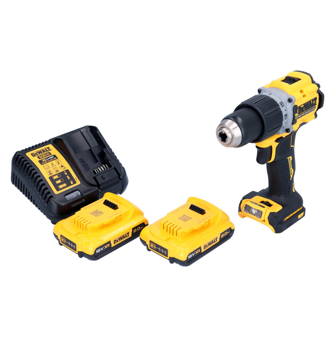 DeWalt DCD 805 D2 Akku Schlagbohrschrauber 18 V 90 Nm Brushless + 2x Akku 2,0 Ah + Ladegerät - Toolbrothers