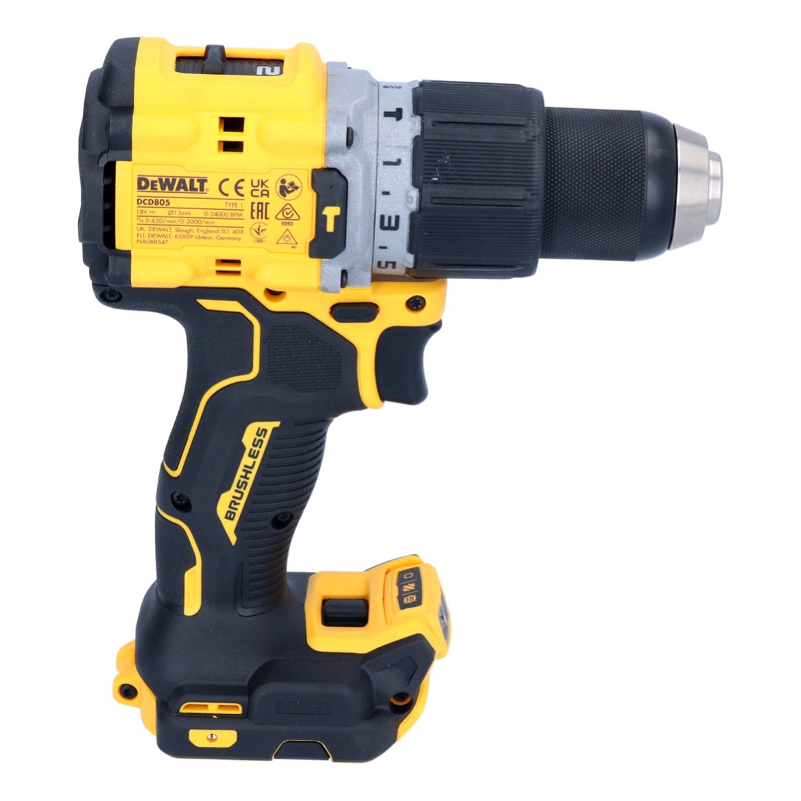 DeWalt DCD 805 P1 Akku Schlagbohrschrauber 18 V 90 Nm Brushless + 1x Akku 5,0 Ah + Ladegerät - Toolbrothers