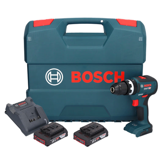 Bosch GSB 18V-55 Professional Akku Schlagbohrschrauber 18 V 55 Nm Brushless + 2x Akku 2,0 Ah + Ladegerät + Koffer - Toolbrothers