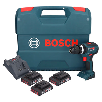 Taladro GSB 18V-55 EC Professional con 2 baterías de 3.0 Ah, cargador y  maletín L-BOXX - BOSCH 0615900M0E - SIA Suministros