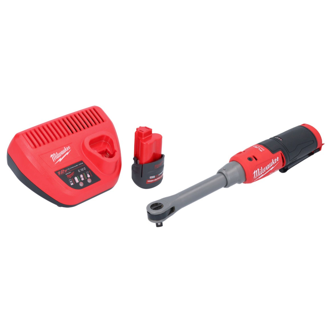 Milwaukee M12 FHIR38LR-251 Hochgeschwindigkeits Akku Ratsche Lang 12 V 47 Nm 3/8" + 1x Akku 2,5 Ah + Ladegerät