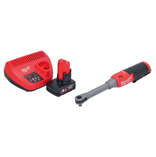 Milwaukee M12 FHIR38LR-401 Hochgeschwindigkeits Akku Ratsche Lang 12 V 47 Nm 3/8" + 1x Akku 4,0 Ah + Ladegerät