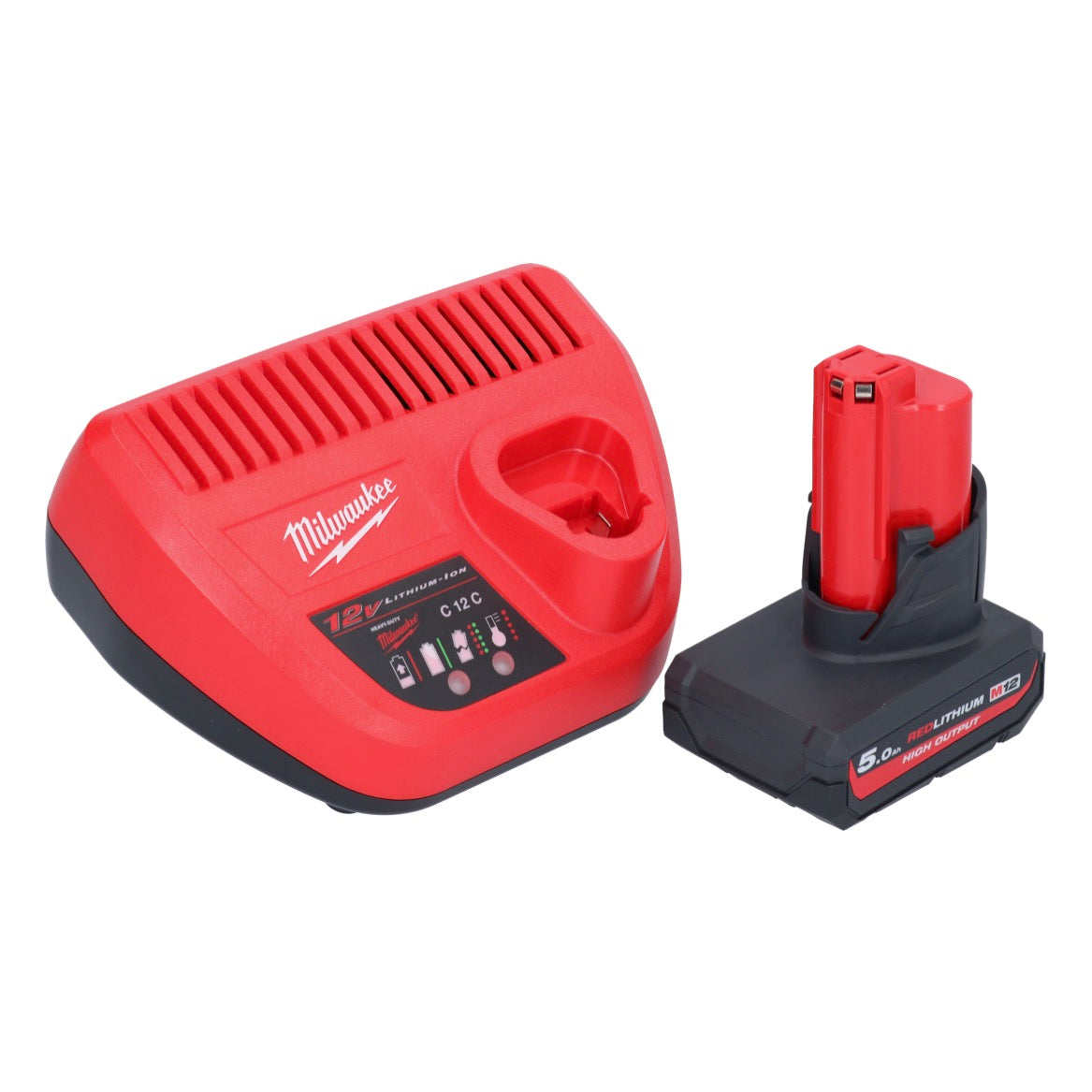 Milwaukee M12 FHIR38LR-501 cliquet à batterie rapide long 12 V 47 Nm 3/8" + 1x batterie 5,0 Ah + chargeur