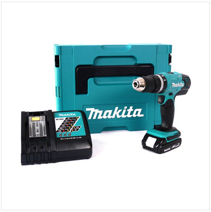 Makita DHP 453 RA1J Akku Schlagbohrschrauber 18 V 42 Nm + 1x Akku 2,0 Ah + Ladegerät + Makpac - Toolbrothers