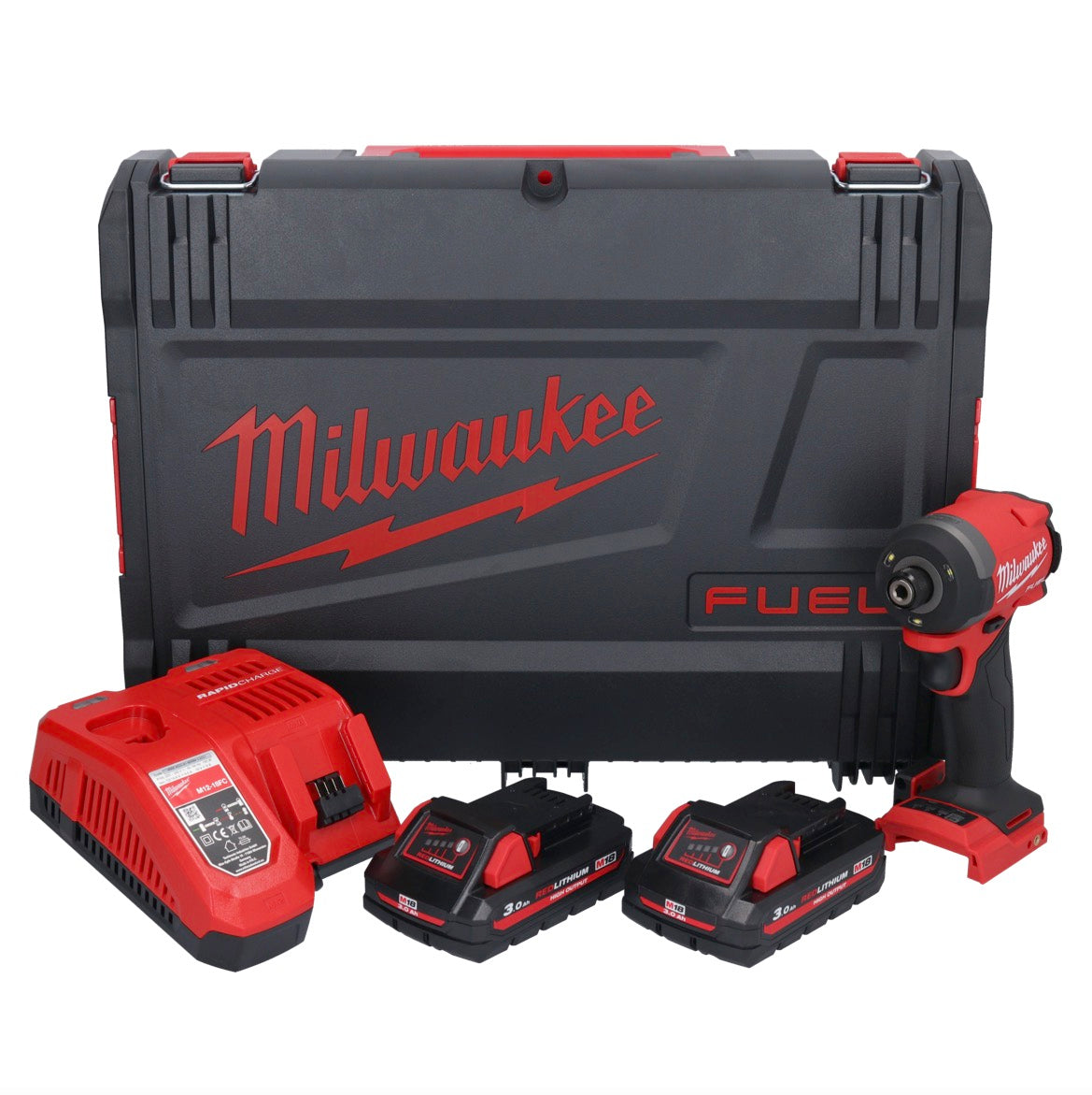 Milwaukee M18 FID3-302X Akku Schlagschrauber 18 V 1/4" 226 Nm Brushless + 2x Akku 3,0 Ah + Ladegerät + HD Box - Toolbrothers